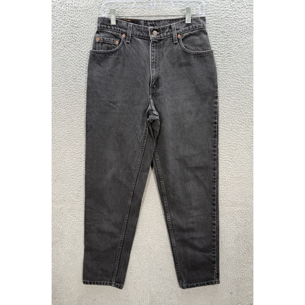 Vintage Levis Jeans Womens 10 Reg M Black Denim 550 Relaxed Fit Made In USA 90s